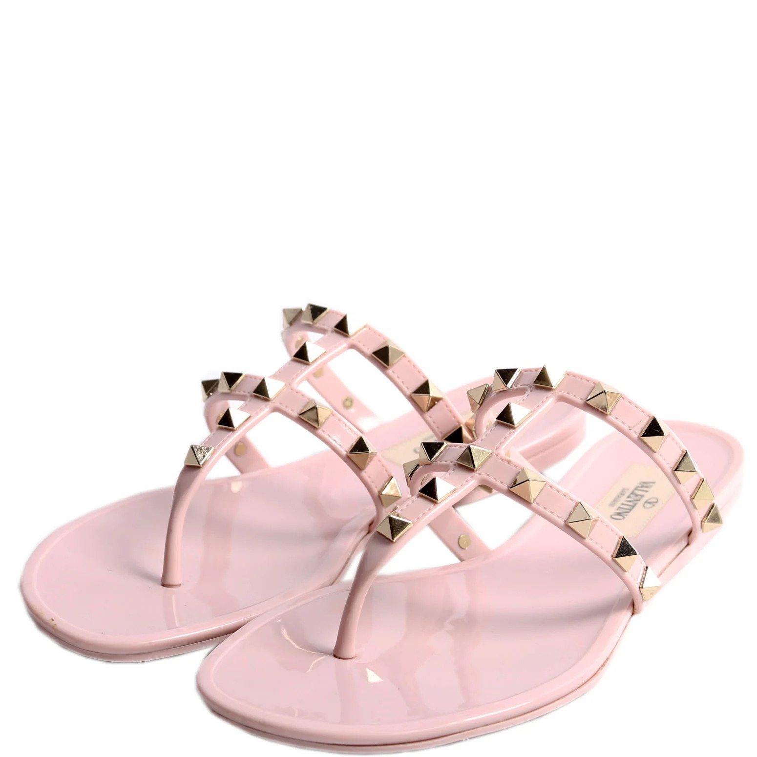 Rockstud Jelly Caged Sandals Size 36 Pink | Keeks Designer Handbags