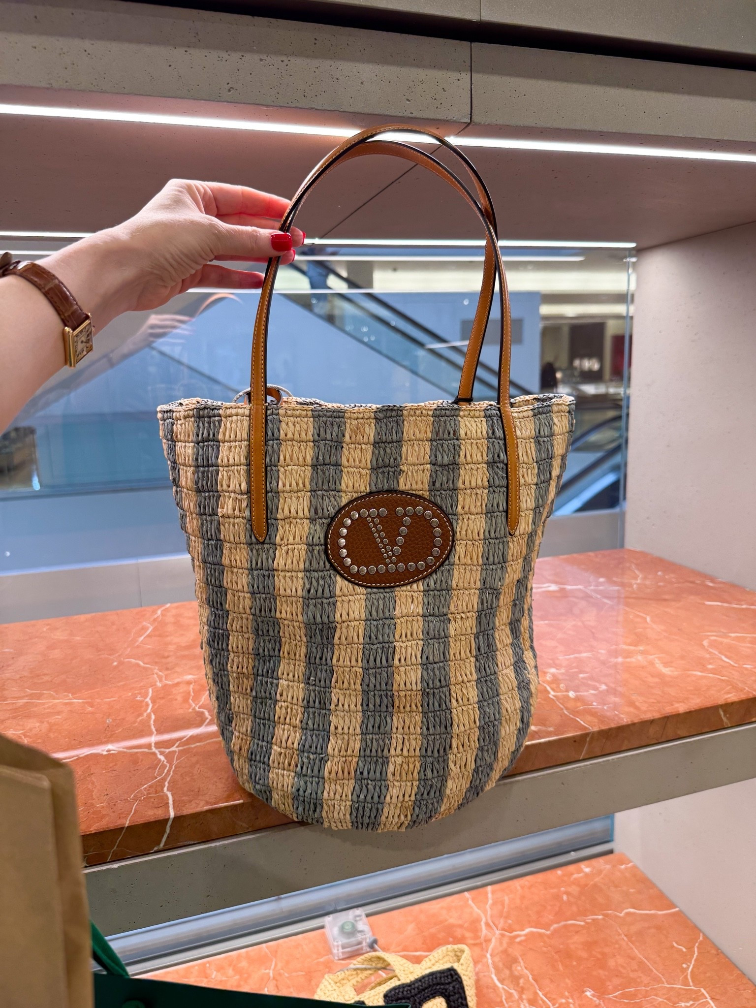 I’ve been eyeing this style of bag for a while and again I love a soft and neutral stripe. This goes with more than you think.