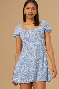Bonnie Floral Mini Dress in Blue | Altar'd State | Altar'd State