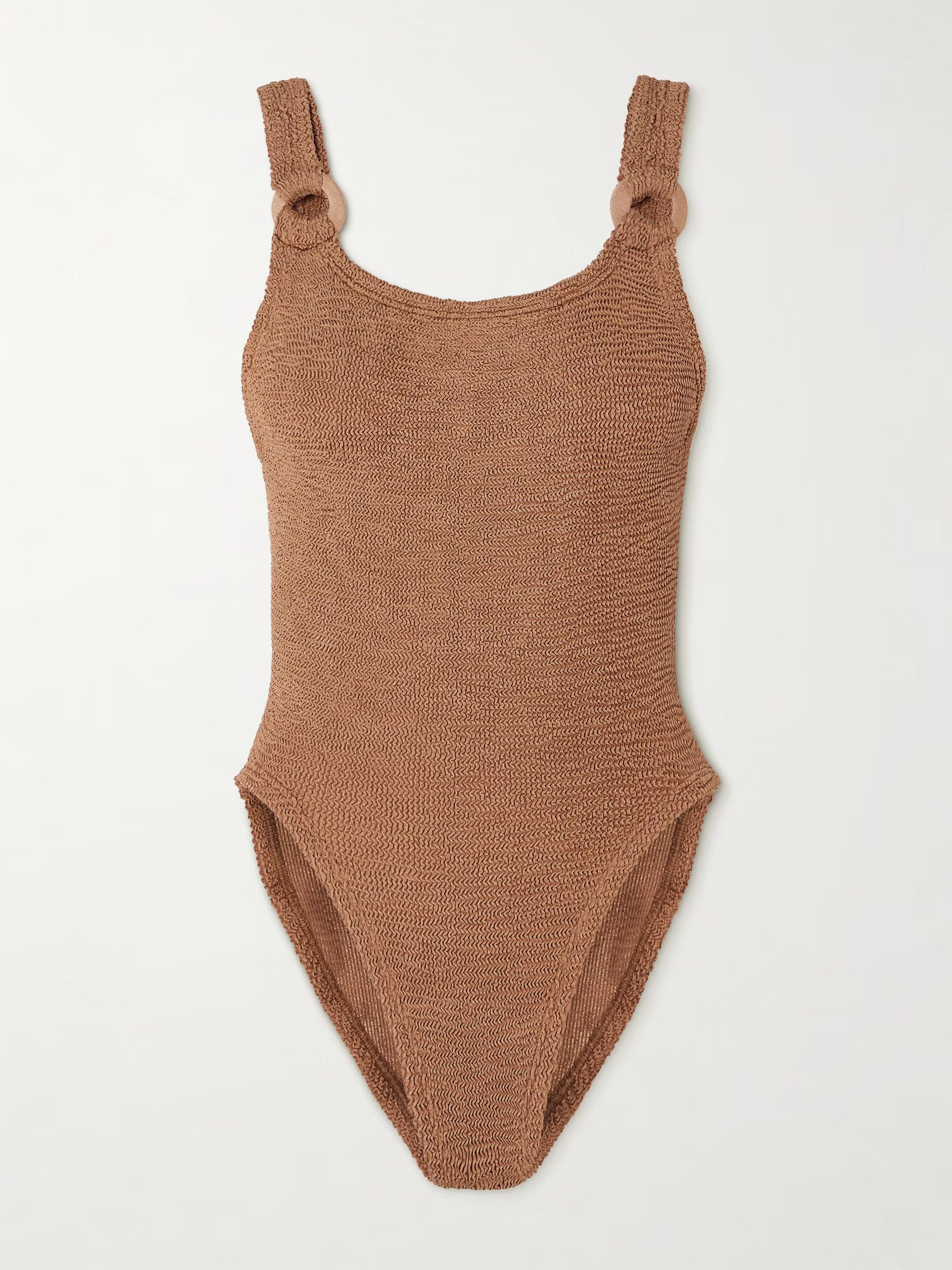 Domino embellished metallic seersucker swimsuit | NET-A-PORTER (UK & EU)