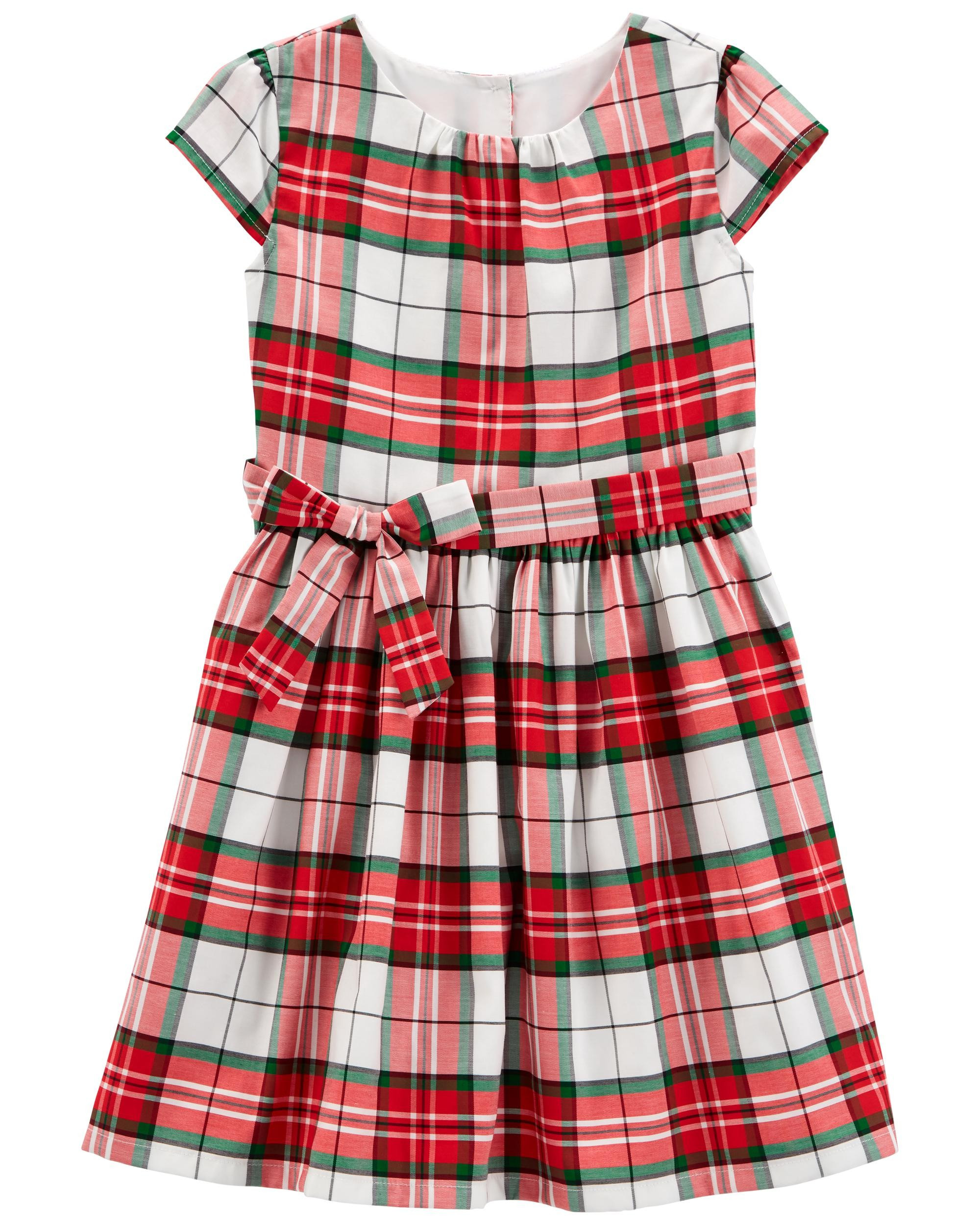 Plaid Sateen Holiday Dress | Carter's