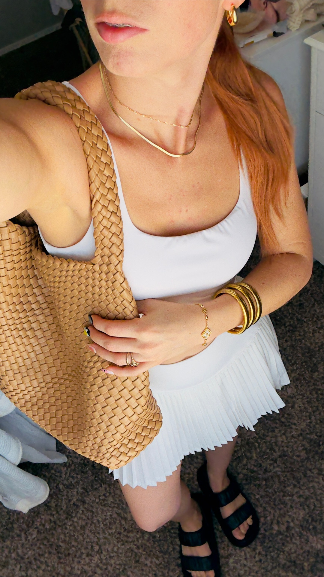 I get ready and pretend I have my life together 😅

Today’s look powered by Amazon:

• Water flosser for making flossing feel like a facial (gums? thriving)
• White tennis skirt w/ built-in shorts because I don’t feel like flashing a stranger…… today 😉
• Black sandals I’ll wear ‘til the sole falls off
• Gold bangles stretchy enough to slide right on, no butter 🧈 or hand contortions necessary 
• “Van Q u i f f” bracelet because fake fancy is still fancy (bougie on a budget)
• Oversized leather Mary Poppins bag to carry all of my emotional baggage 🧳 

I might be exhausted, but at least I’m put together.

#momlife #GRWM #outfitoftheday #momsofinstagram #giftedcollab #momoutfit #doingtoomuch #Cute #rally #wednesdaywisdom✨