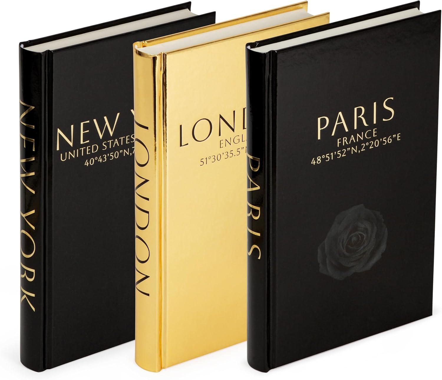 Decorative Books for Home Decor – Decorative Hardcover Display Faux Books for Bookshelf – Bla... | Amazon (US)