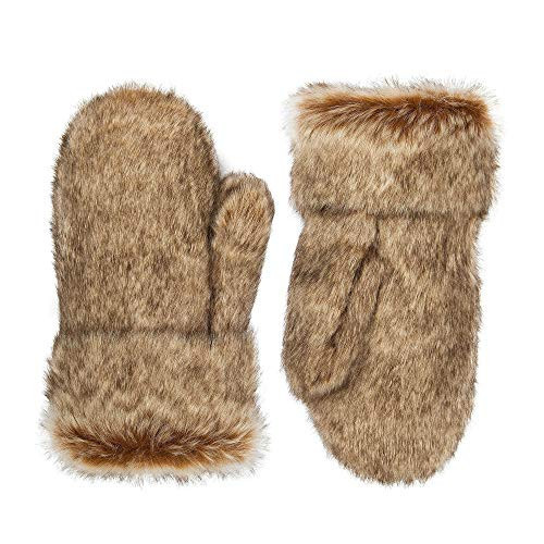 Futrzane Alaskan Gloves - Warm Faux Fur Gloves for Women - Furry Winter Mittens (Light Brown Alaskan) | Amazon (US)
