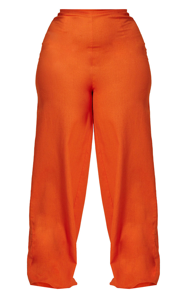 Plus Rust Wide Leg Pants | PrettyLittleThing US