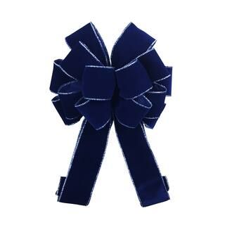 20.5" Navy Blue & White Christmas Décor Bow by Celebrate It® | Michaels Stores