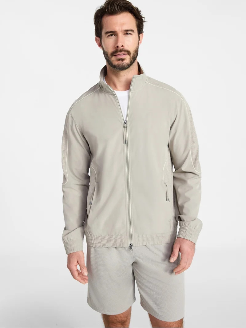 Athletic Works Men's Woven Full Zip Jacket, Midweight, Sizes S-3XL | Walmart (US)