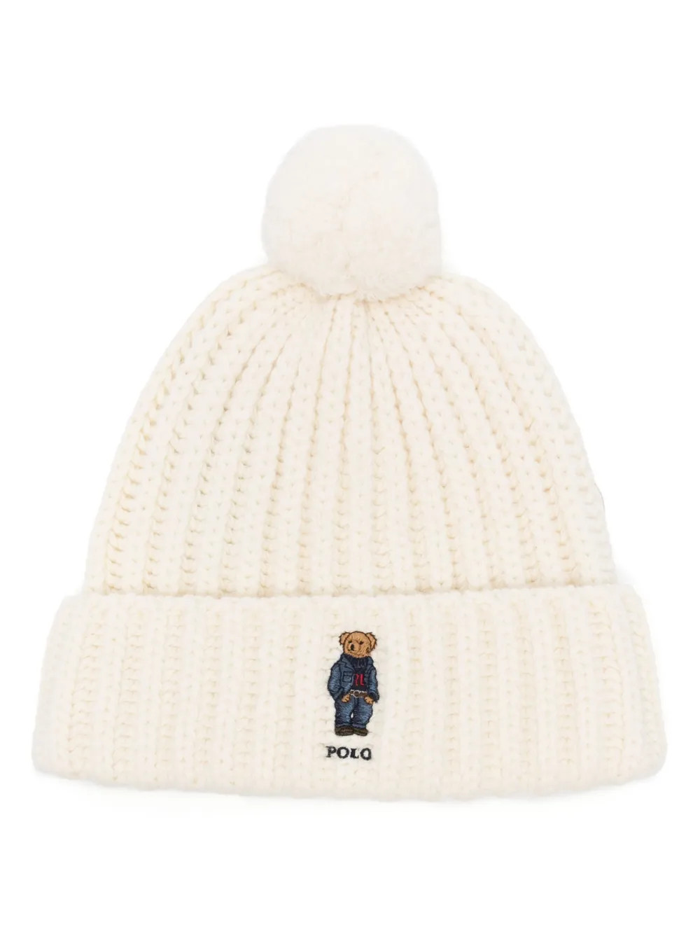 Polo Ralph Lauren Polo Bear-embroidered Beanie | White | FARFETCH | Farfetch Global