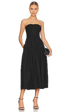 Shona Joy Morgan Midi Dress in Black from Revolve.com | Revolve Clothing (Global)