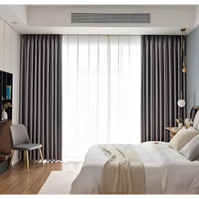 Girty Polyester Room Darkening Curtain Panel | Wayfair North America