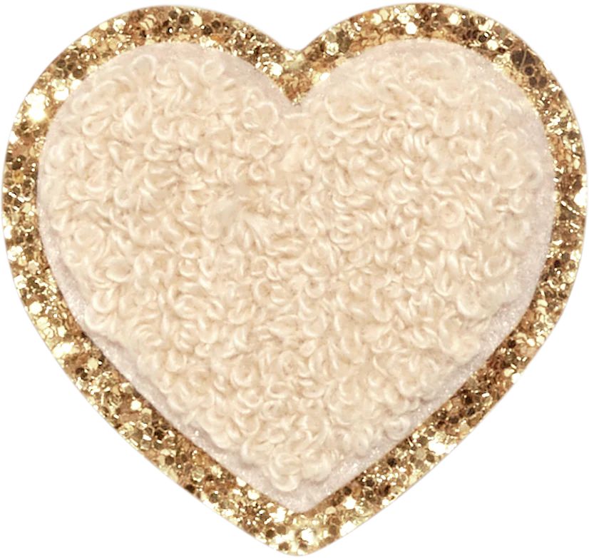 Sand Glitter Heart Patch | Embroidered Patch - Stoney Clover Lane | Stoney Clover Lane