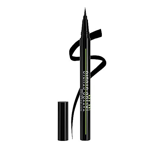 Maybelline Tattoo Studio Ink Pen Eyeliner, Waterproof & Smudge Resistant Liner, Up to 24 Hours Eye Makeup Wear, Jet Black, 1 Count | Amazon (US)