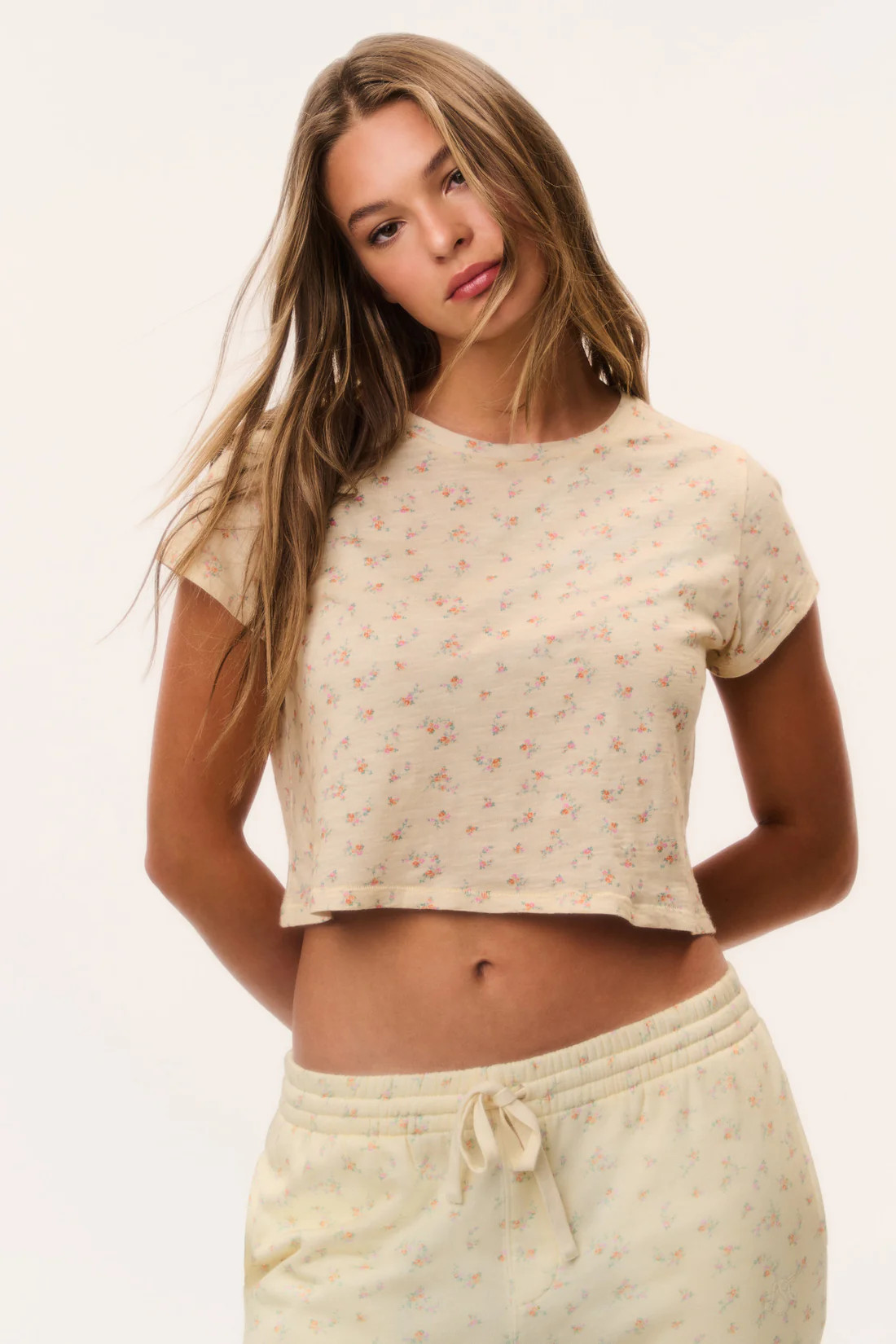 Rubin Ditsy Floral Cropped Tee | LoveShackFancy