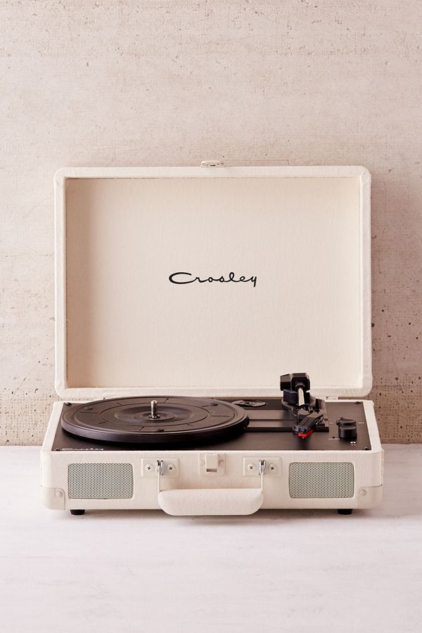 Crosley UO Exclusive Cream Canvas Cruiser Bluetooth Record Player | Urban Outfitters (US and RoW)