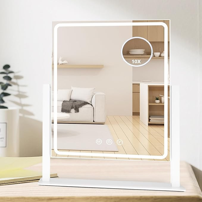 SLIMOON Hollywood Vanity Mirror with Lights, Lighted Vanity Mirror with Detachable 10X Magnificat... | Amazon (US)