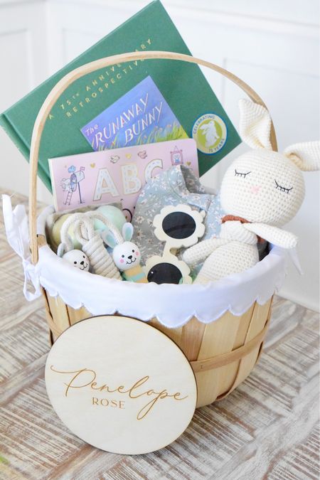 Easter 2024 Basket for my baby girl! Delicate details which include a scalloped basket with soft colors and a bunny focused theme! Spring calls for a bathing suit and some shades for all the Florida sunshine! Have you created your Easter basket yet? 

#LTKfamily #LTKfindsunder50 #LTKkids