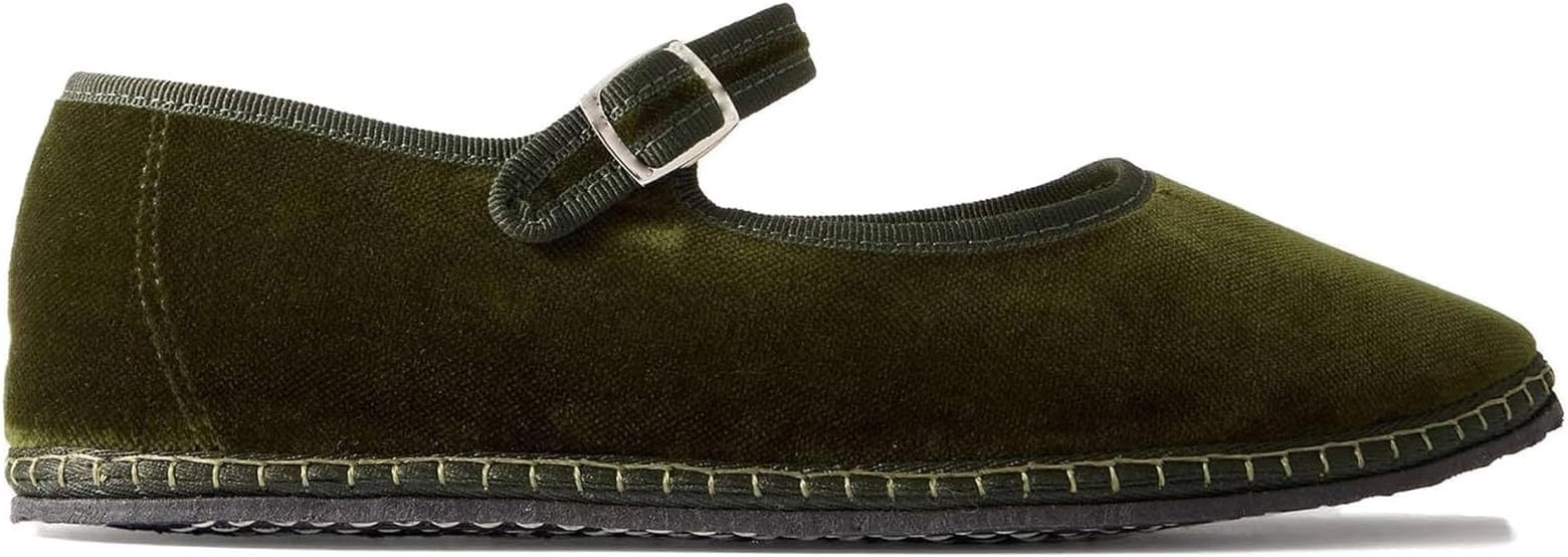 Velvet Ballet Flats for Women Suede Round Toe Cute Mary Jane Flats Slip On Casual Dressy Comforta... | Amazon (US)