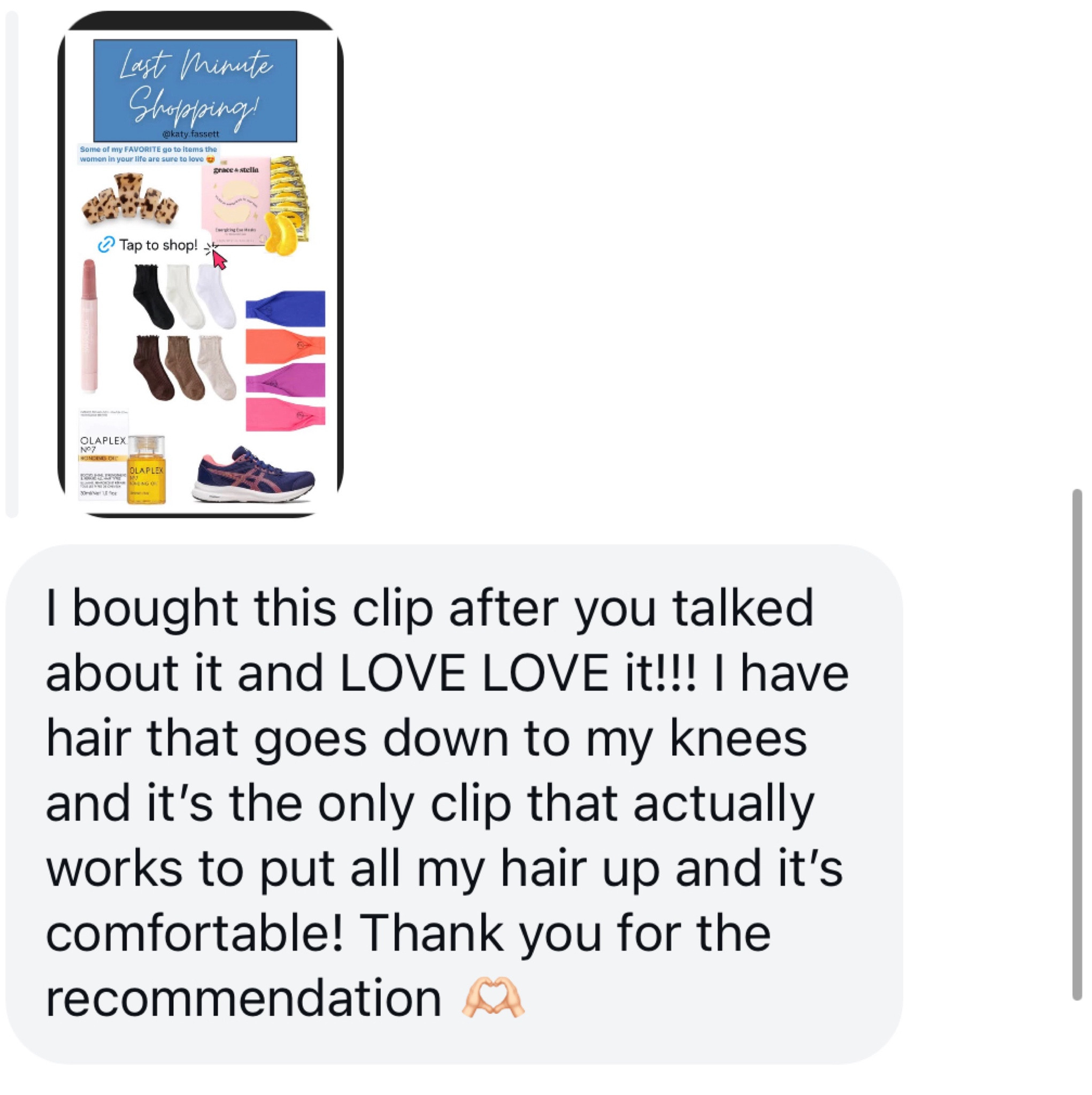 My favorite claw clips 😍 

I have found the size medium works best for my hair type. I have fine hair but A LOT of it! 

Oh and I do use the large size to give me volume at my roots if you ever see me doing that 🤣

The flat clips are also great but I have found they don’t have as tight of a hold! 