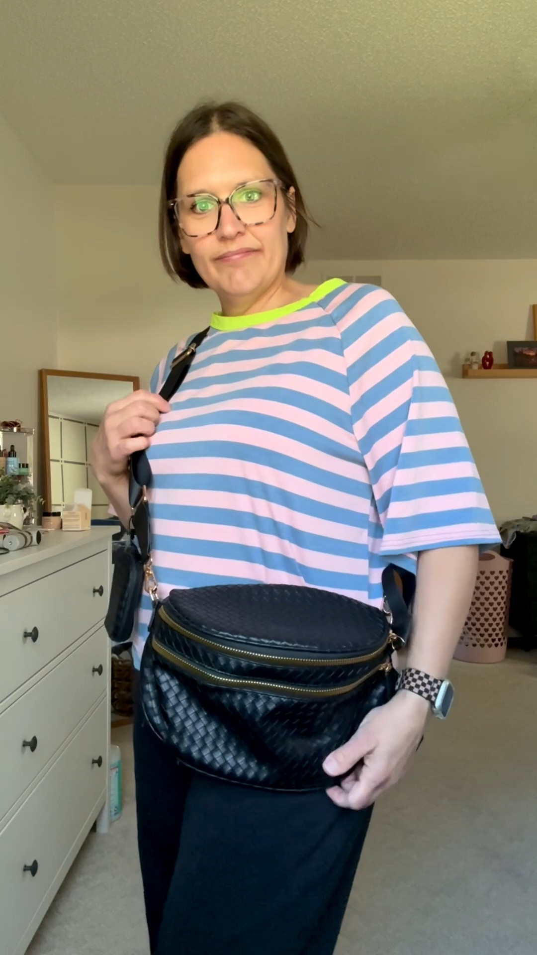 The Under-$50 Woven Belt Bag That Fits Everything (Yes… Even a Gallon of Milk 🖤)

I was NOT expecting this 😳 this woven belt bag from Amazon fits a literal gallon of milk… and still looks chic. The texture is luxe, the zippers are buttery smooth, and the compartments are big enough to carry everything you need. Adjustable strap, lightweight, and under $50… this one’s coming everywhere with me ✈️🖤

#ltkitbag #amazonstyle #under50find #momlifehacks #travelessentials 
Emmafy dupe

#LTKmomlife #LTKSaleAlert #LTKTravel