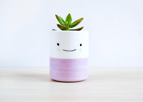 Cute ceramic flower pot, Ceramic planter, Succulent planter, Ceramics & pottery, Flower plant pot, P | Etsy (US)