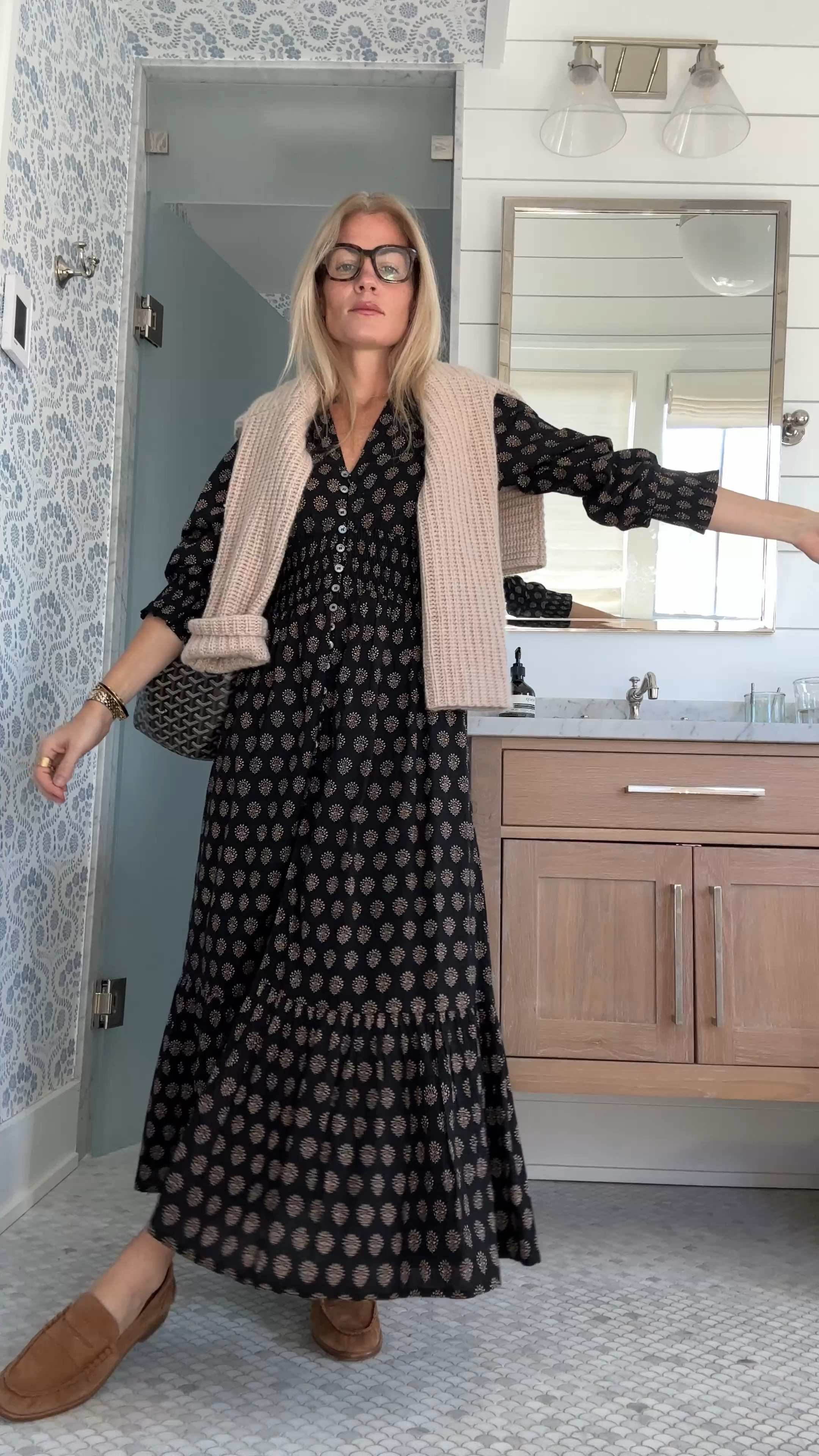 Tuesday OOTD - Francesca Dress - Cameron Cashmere - Suede Loafers - TTS 