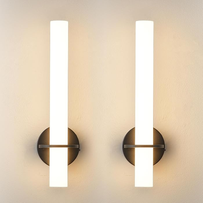 Black Battery Operated Wall Sconce Set of 2,Rechargeable Wireless Wall Lights with Remote Control... | Amazon (US)