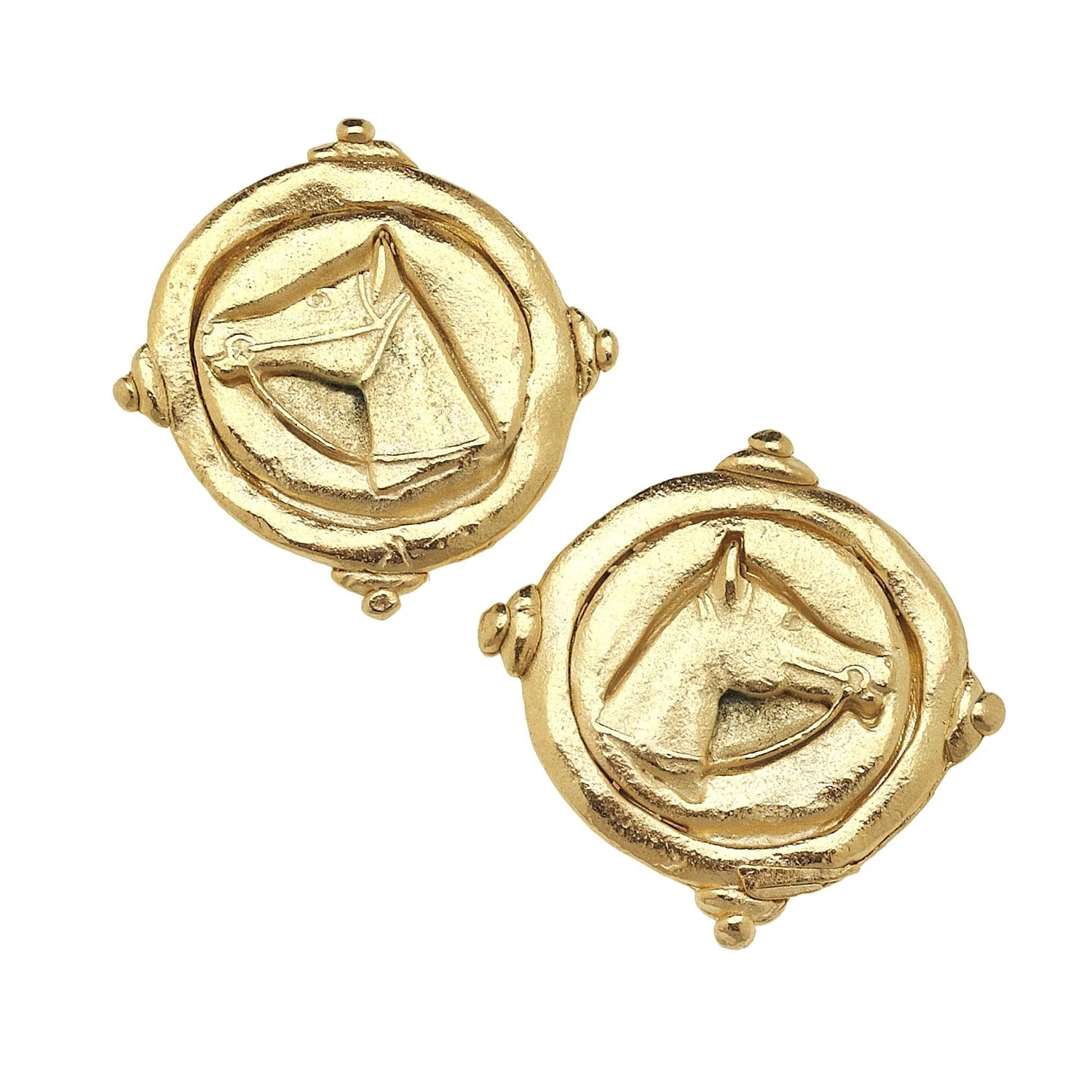 Horse Head Intaglio Studs | Susan Shaw