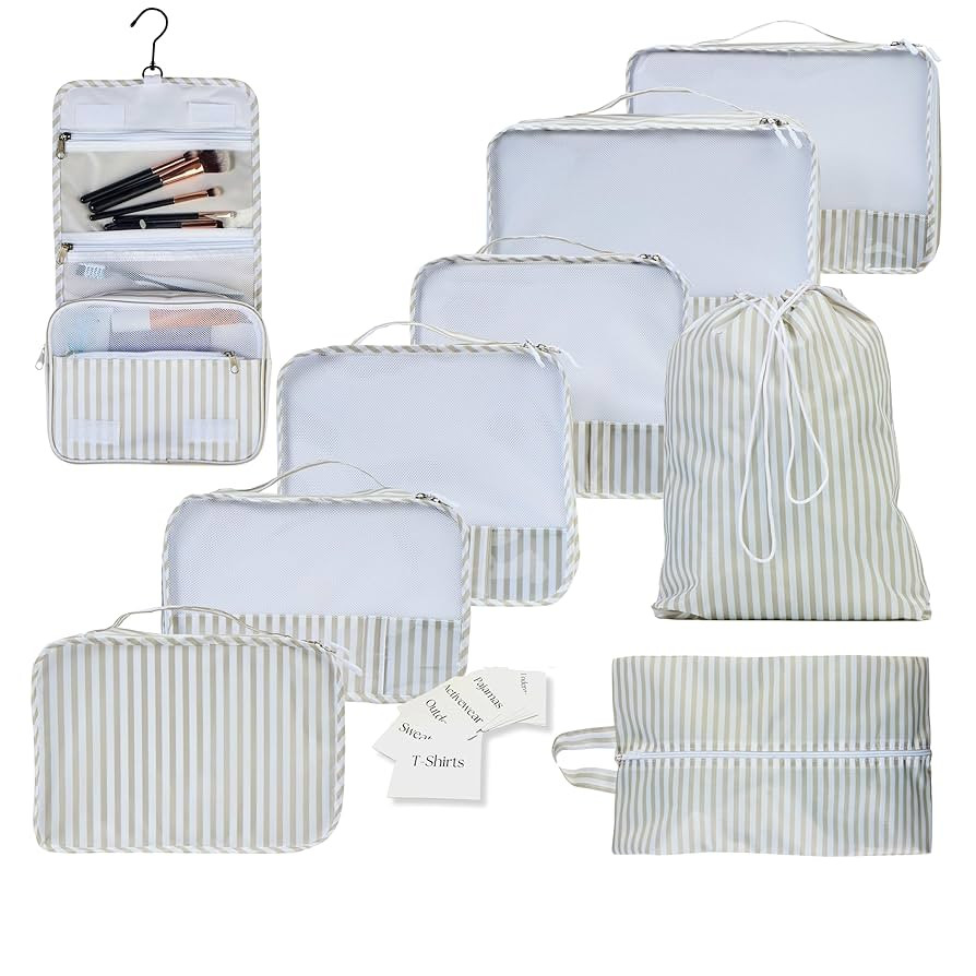 9 Set Packing Cubes - Suitcase Organizer, Cute Packing Cubes, Travel Bags Organizer for Luggage w... | Amazon (US)