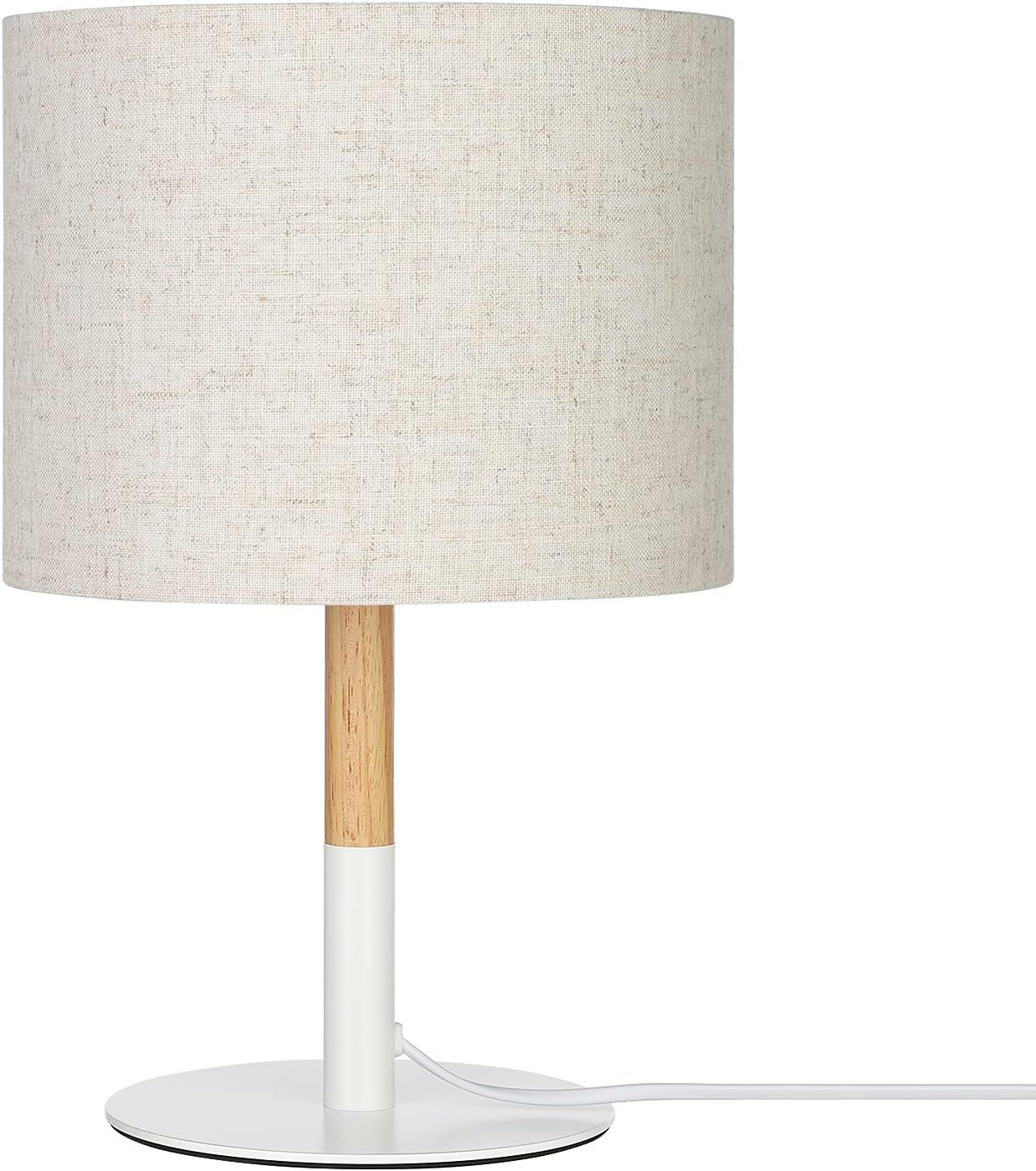 DEWENWILS Wood Table Lamp, Modern Nightstand Lamp with Fabric Lampshade, Bedside Lamp for Bedroom... | Amazon (CA)
