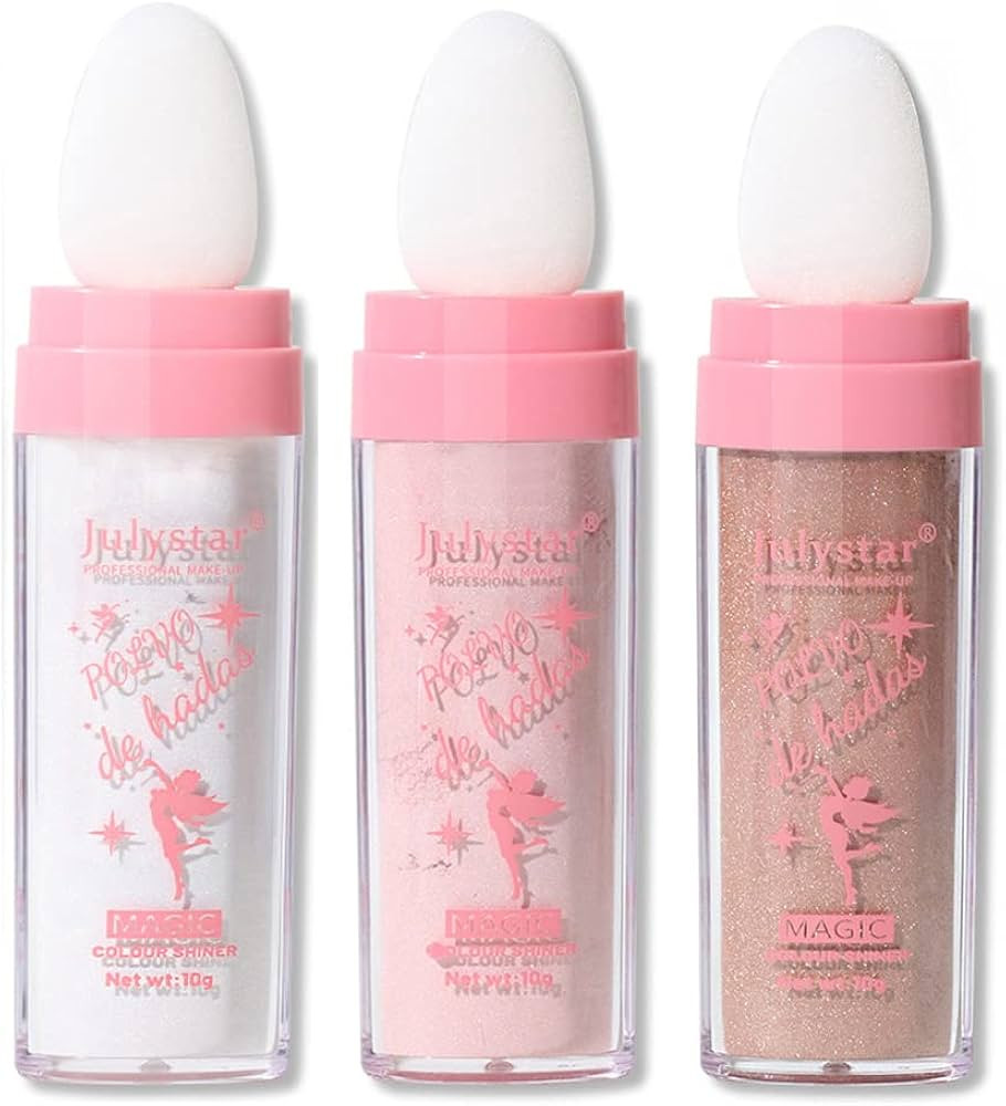 GL-Turelifes Hightlighter Stick Puff Fairy Highlight Powder Glitter Loose Brush Contouring Shimmi... | Amazon (US)