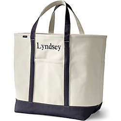 Extra Large Natural Open Top Canvas Tote Bag | Lands' End (US)
