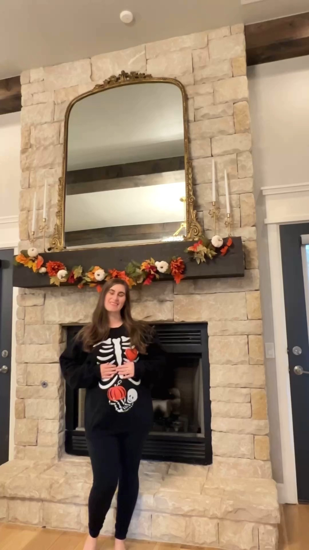 I couldn’t find the perfect garland for our mantle, so I bought this one and layered it with another from @dollartree then added some velvet pumpkins picks  from @hobbylobby 

#LTKBump #LTKSeasonal #LTKHome