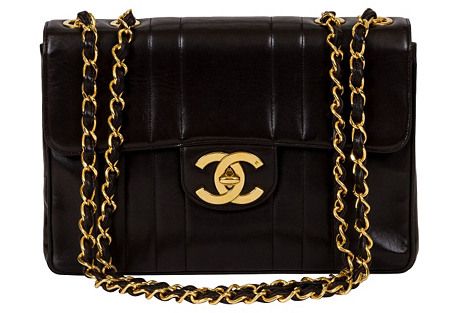 Chanel Black Quilted Jumbo Flap Bag | One Kings Lane