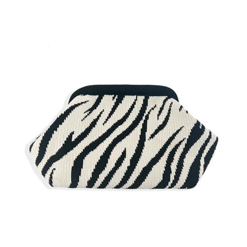 Bi&Yamigeo Women's Zebra Print Crochet Clutch Purse,Black White Striped Bag | Amazon (US)