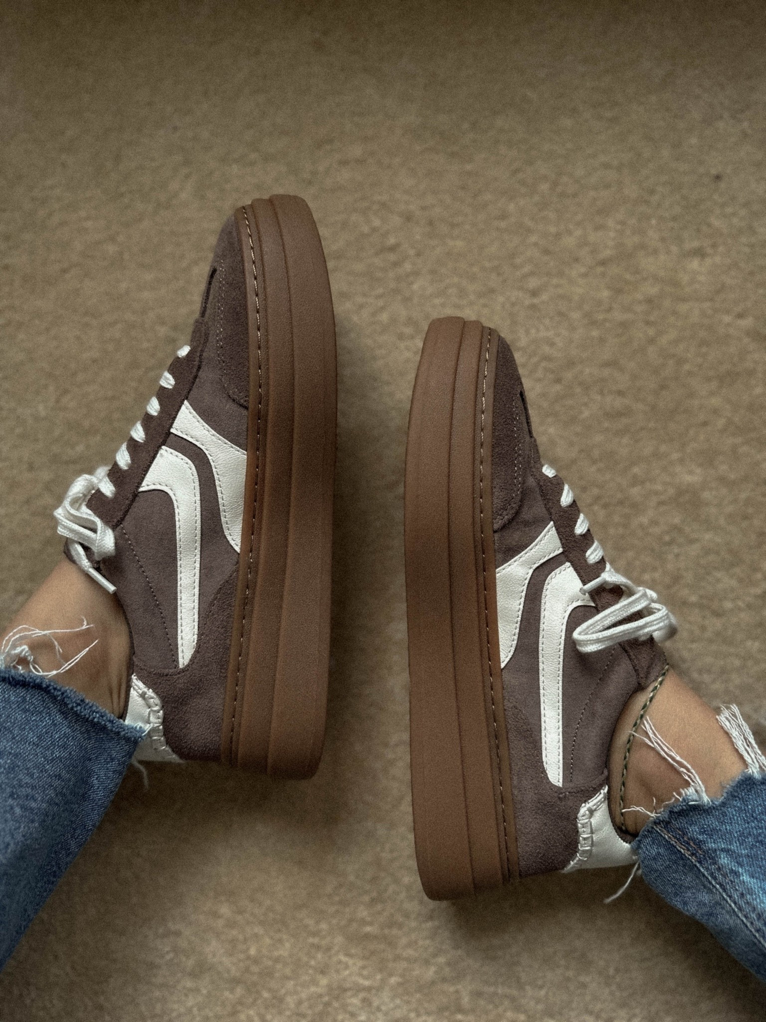 Chocolate brown sneakers that go with every outfit🤎

#LTKootd #LTKmomlife