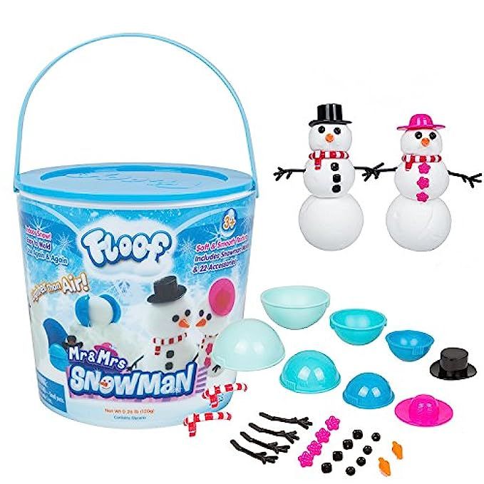 Floof Modeling Clay - Reuseable Indoor Snow - Mr. & Mrs Snowman Set With Endless Creations and 22 Mo | Amazon (US)