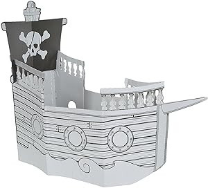 Fun Express Pirate Ship Cardboard House for Kids - Cardboard Playhouse for Kids Provide Hours of ... | Amazon (US)