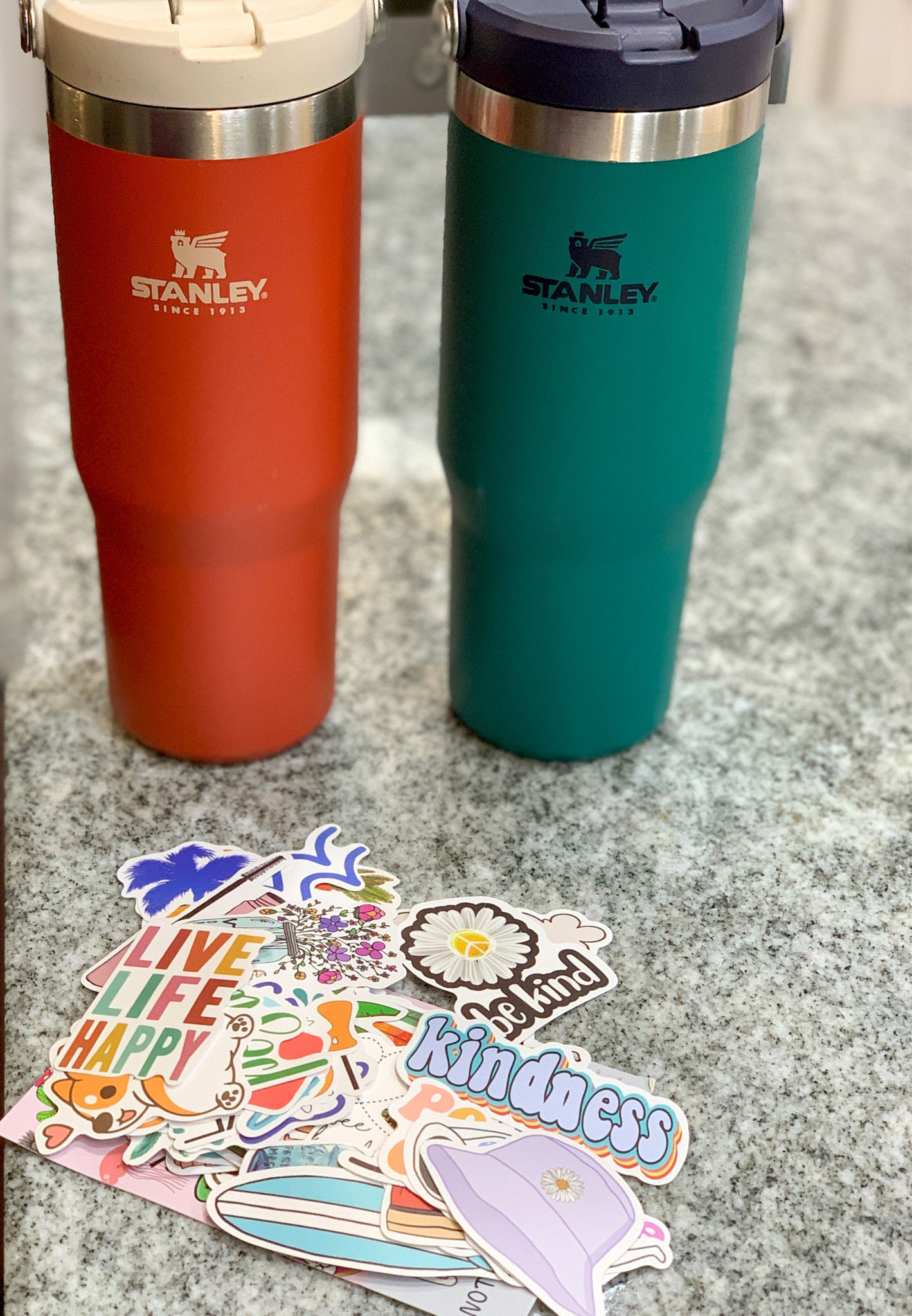 My daughter said it was time to upgrade our tumblers. These Stanley IceFlow 30 oz Classic Flip Straw Tumblers are amazing. #Stanley #StanleyTumblers #WaterBottles #Stickers #StanleyCups #TeenRecommendations @academy 

#LTKkids #LTKunder100
