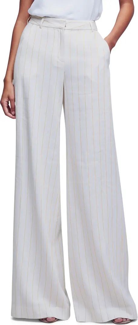 Pilar Stripe Linen Blend Wide Leg Pants | Nordstrom