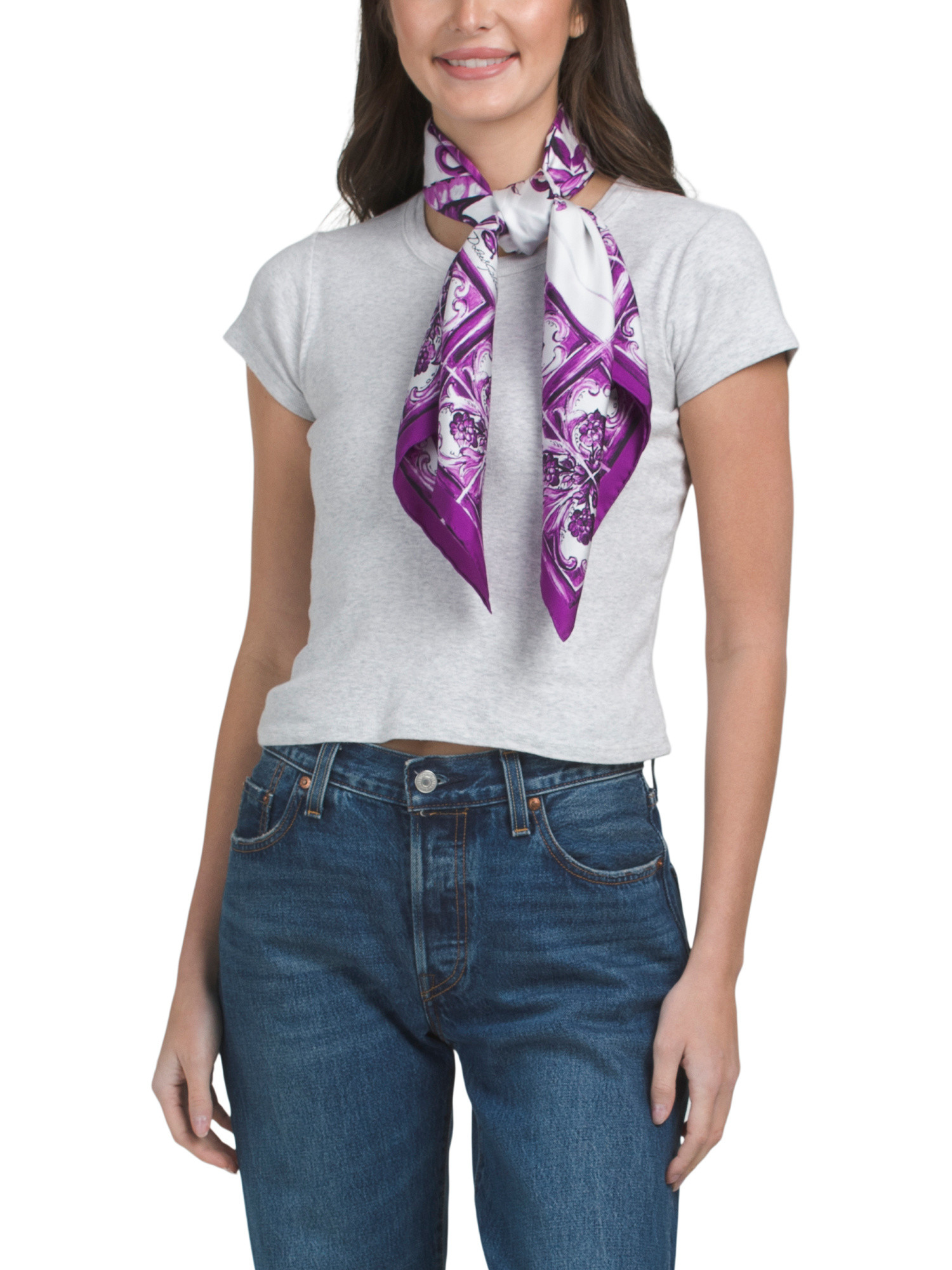 Made In Italy Silk Majolica Scarf | TJ Maxx