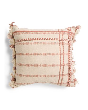 24x24 Printed Linen Look Pillow | TJ Maxx