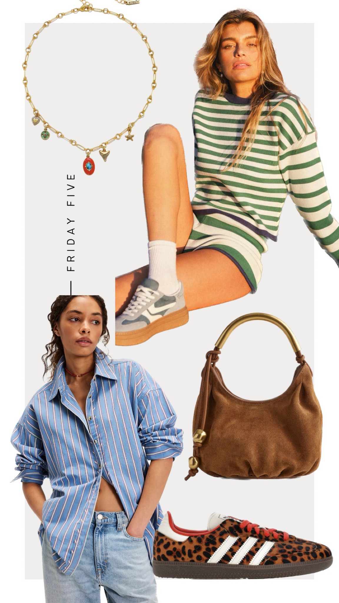 Friday Five: 3-7-25
Shop My Wishlist 

1. Adidas Red Leopard Sambas
2. Free People Varsity Vibes Button Down
3. Madewell Camren Mini Bag
4. Striped Knit Set from Bohme
5. Sequin Jewelry Coco Necklace - Code: KristinRose20

 

#LTKShoeCrush #LTKStyleTip #LTKItBag