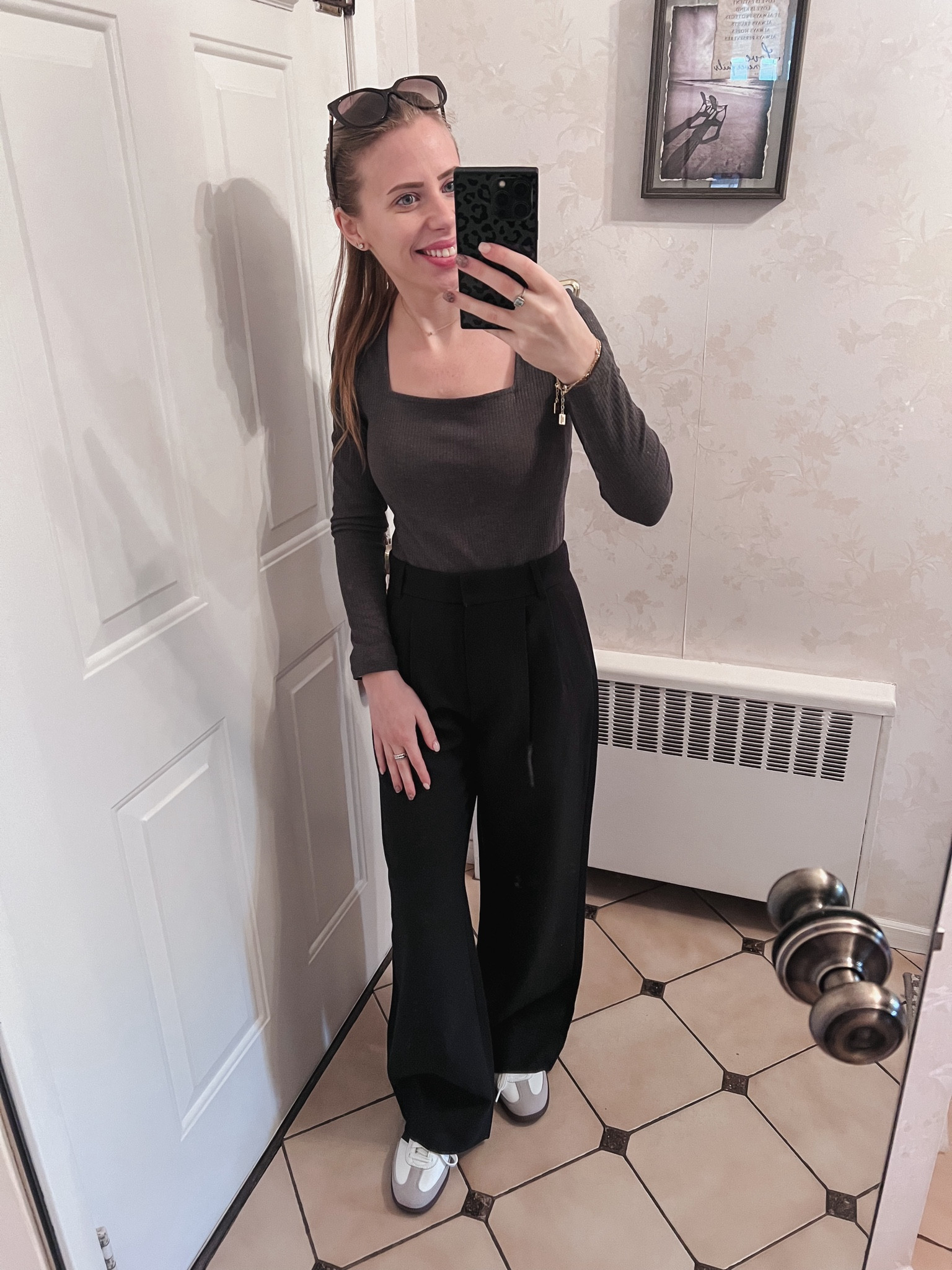 Work outfit featuring new Samba sneakers from Adidas 🩶

#LTKshoecrush #LTKstyletip #LTKworkwear