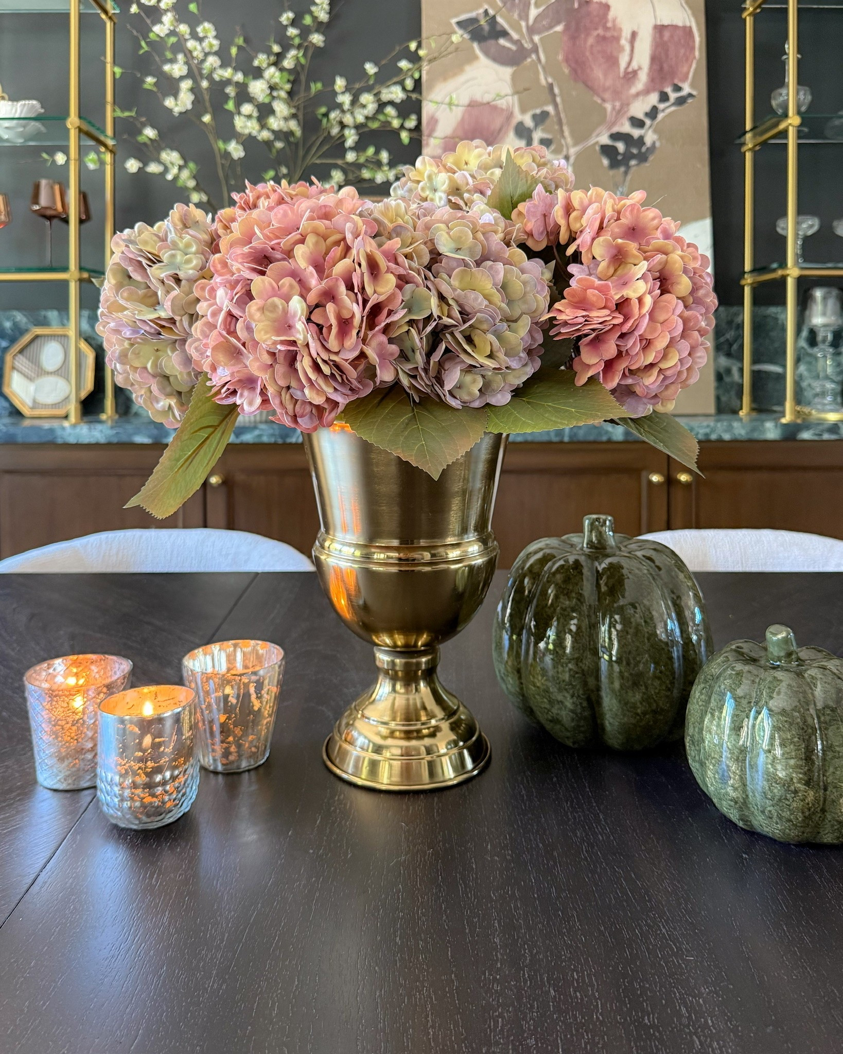 How gorgeous are these faux hydrangeas?! They make the perfect centerpiece ✨

#LTKHome #LTKSeasonal #LTKdayinmylife