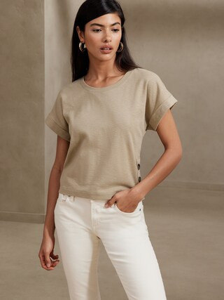 Slub Ribbed Dolman Top | Banana Republic Factory