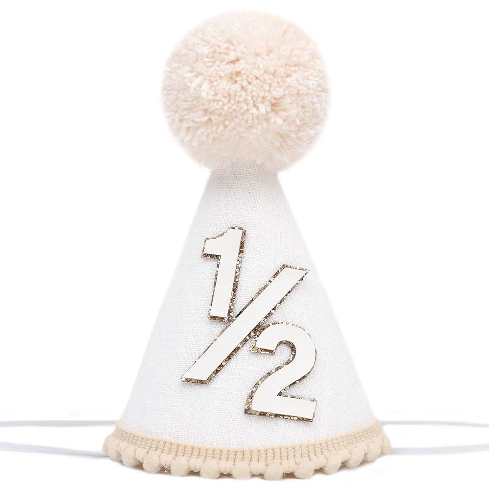Half Birthday Hat -Baby 1/2 Birthday Cone Hat,Six Months Decorations,Party Hat Outfit for Girls/B... | Amazon (US)