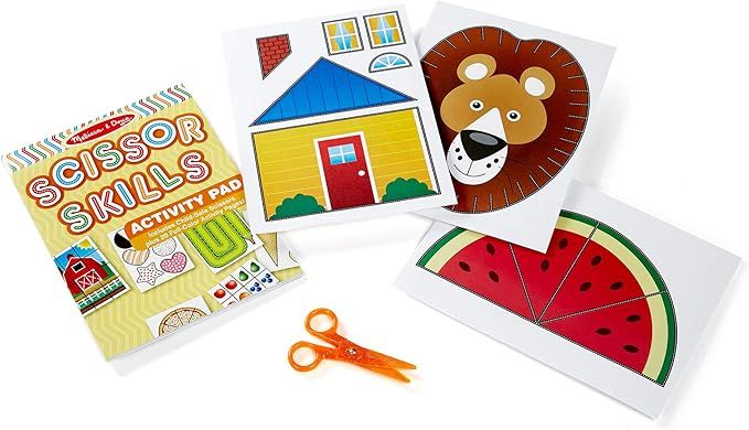 Melissa & Doug Scissor Skills Activity Book With Pair of Child-Safe Scissors (20 Pages) | Amazon (US)