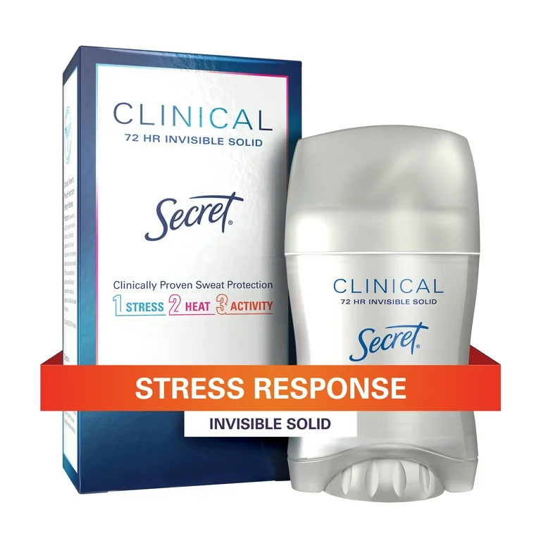 Secret Clinical Strength Invisible Solid Antiperspirant and Deodorant for Women, Stress Response,... | Walmart (US)
