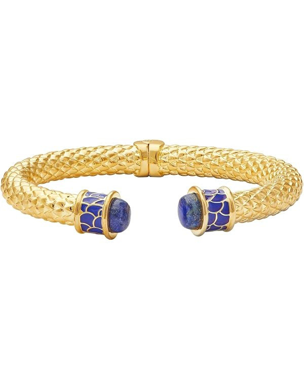 Halcyon Days Minoan Torque Cobalt & Gold Bangle - BRMIN18SHTG | Amazon (US)