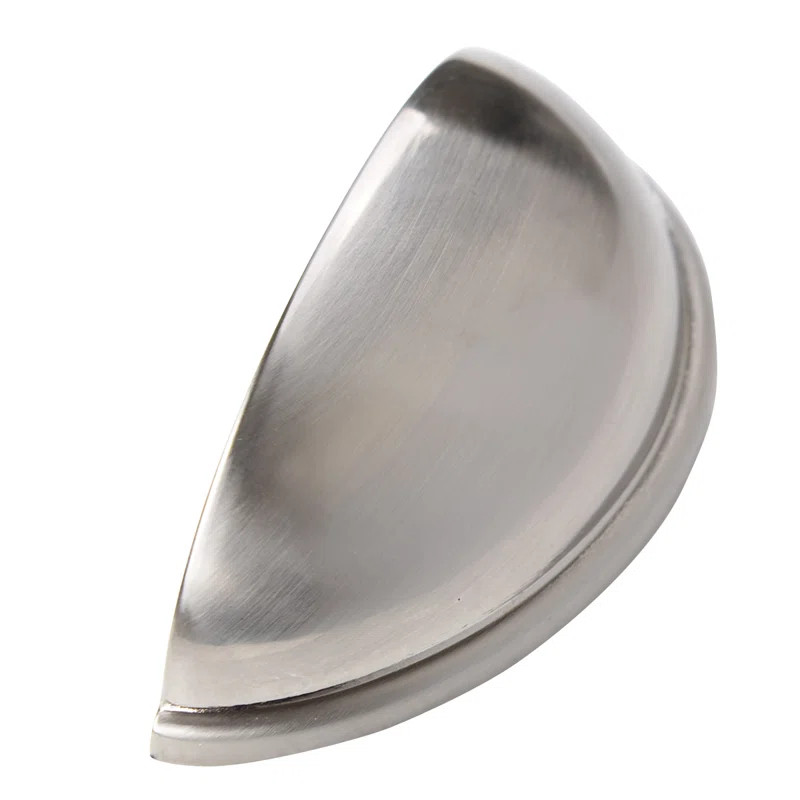 Satin Nickel Modern Drawer Handle 3" Center to Center Cup/Bin Pull Multipack (Set of 10) | Wayfair North America